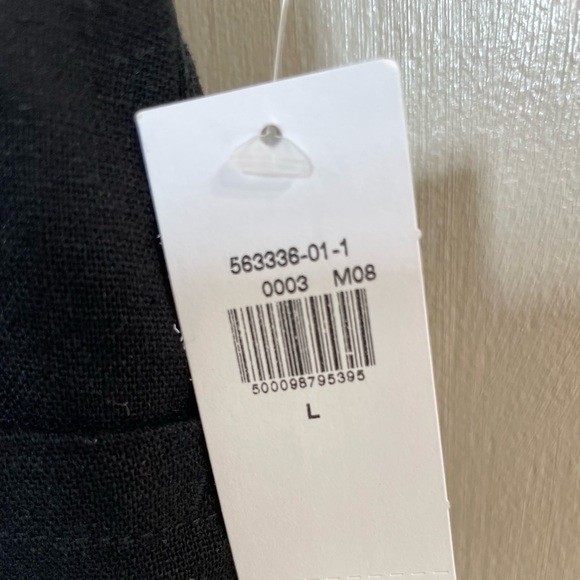 Old Navy NWT High-Waisted Linen-Blend Pull-On Shorts BLK SZ L - Picture 9 of 9